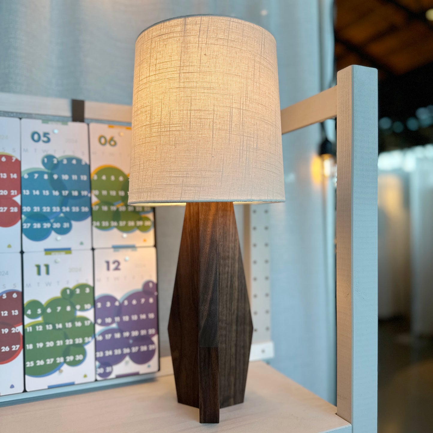 Walnut Table Lamp